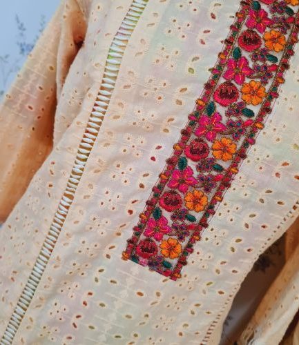 Trendy 3 Pcs Chikankari Suit