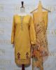 3 Piece Mustard Breeze Lawn Dress front embroiderey
