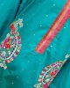 Fresh 3pc Sea Green Embroidered Dress Pocket Side