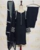 3 Piece Black Dhanak Mareena Dress